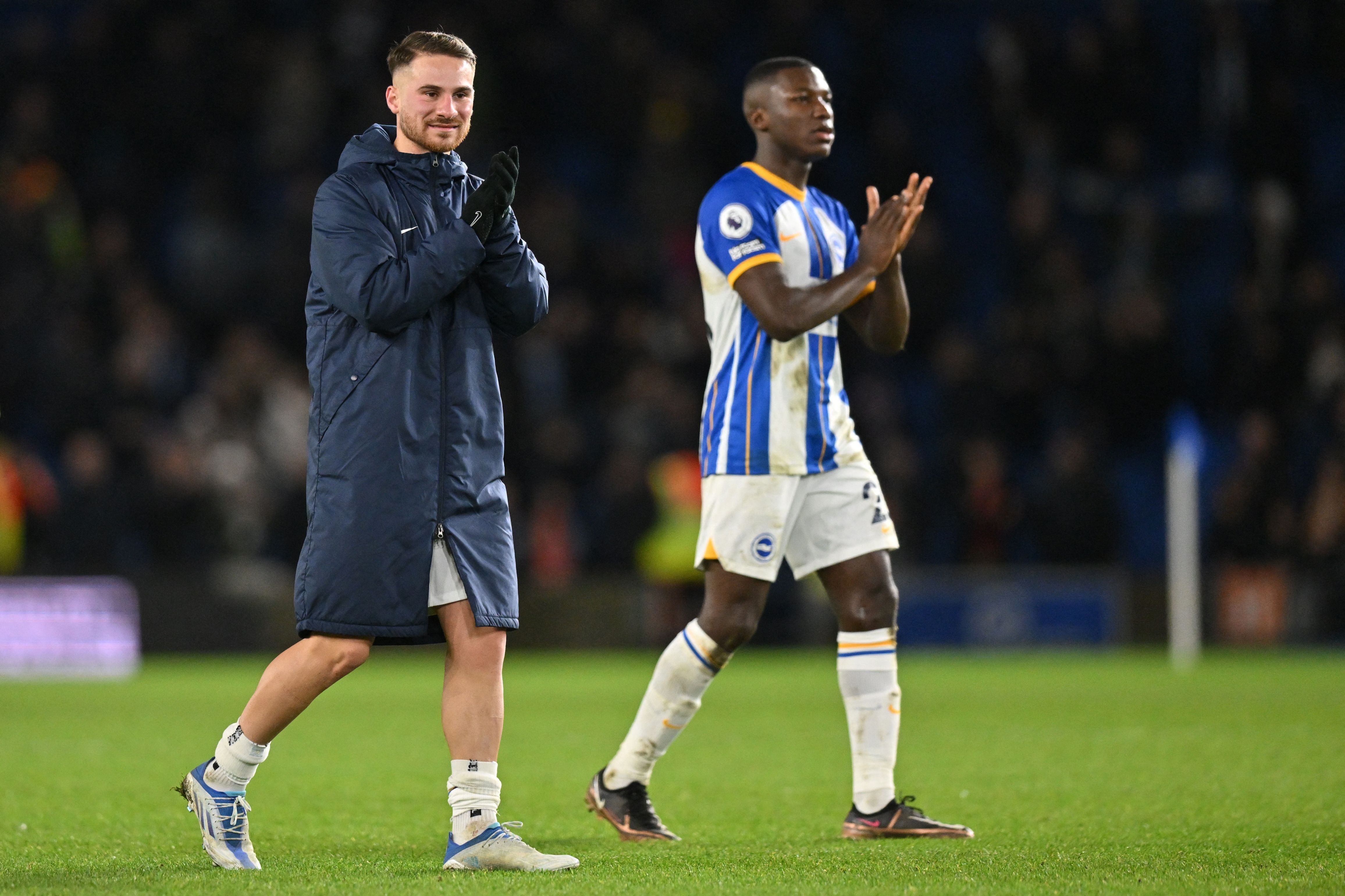 Both Brighton’s Alexis Mac Allister (L) and Moises Caicedo (R) look set to leave